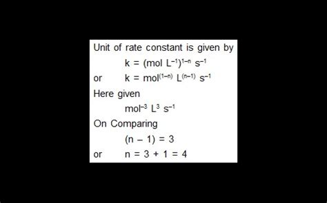 If the unit of the rate constant of a reaction is