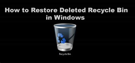 Easy Way to Restore Deleted Recycle Bin in Windows 10/8/7