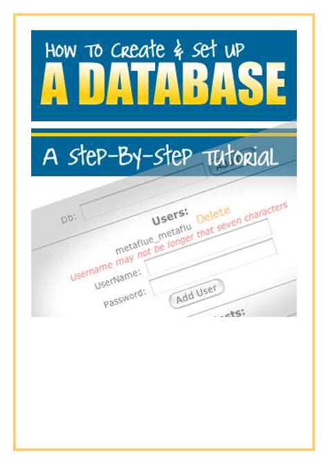 Image result for How to Create a Database Tutorial