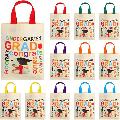 Amazon.com: Silkfly 12 Pcs Mini Kindergarten Preschool Graduation Totes ...