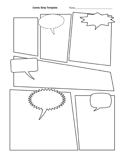 40 Free Printable Comic Strip Templates [PDF]