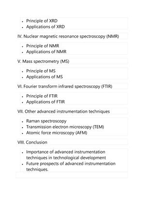 Advance Instrumentation Techniques - The resulting spectrum provides ...