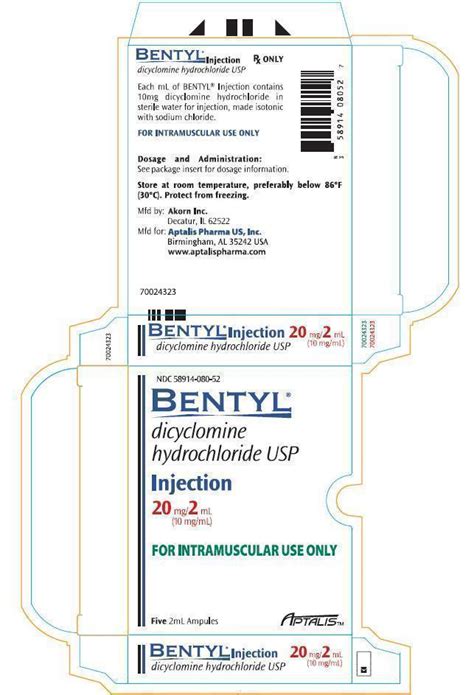 Bentyl - FDA prescribing information, side effects and uses