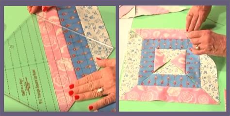 How to Use a Quarter Square Triangle Ruler for Quilting 的图像结果