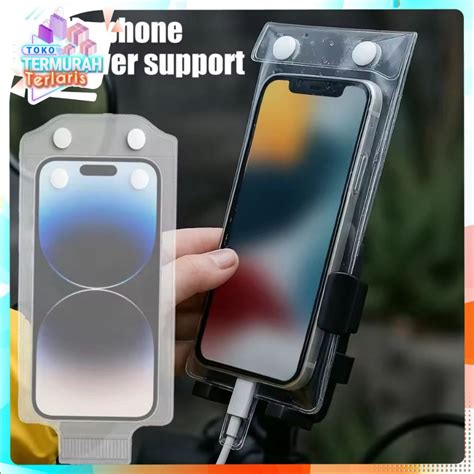 Jual TTT Sarung HP Anti Air Motif Polos Pouch HP Transparant Smartphone ...