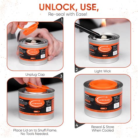 Snapklik.com : Resealable-Wick Chafing Fuel Cans, 24 Pack, 6 Hour ...