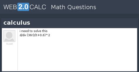 View question - calculus