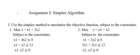 Image result for Simplex Algorithm Objective Function