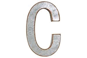 Urban Trends Metal Alphabet Wall Decor Letter C Rusted Edge Effect ...