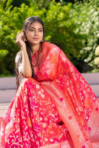 The Classic Tale of Organza Sarees – SILK KOTHI