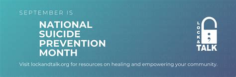 September is National Suicide Prevention Month | Lock & Talk Virginia