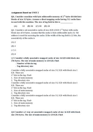 COA UNIT 2 - Design of control unit: Hardwired control unit 2. To ...