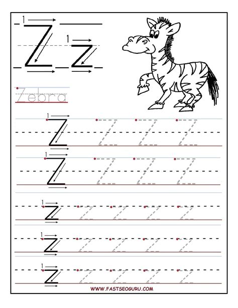 Letter Z Tracing