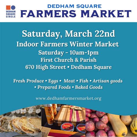 Mar 22 | Dedham Square Indoor Farmers Market | Dedham, MA Patch