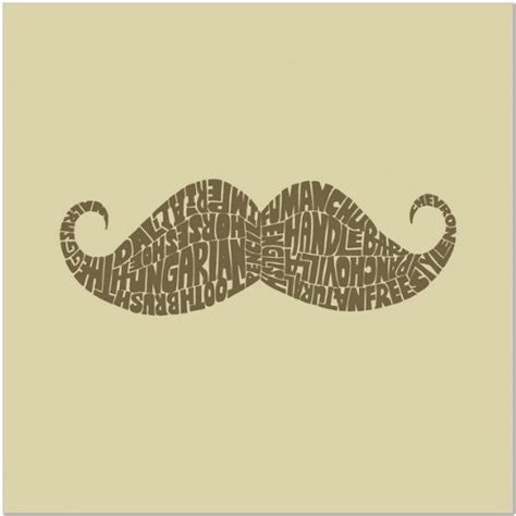 SMART ART - 'Mustache Styles' by L.A. Pop Art - Fine Art Print 12x12 ...