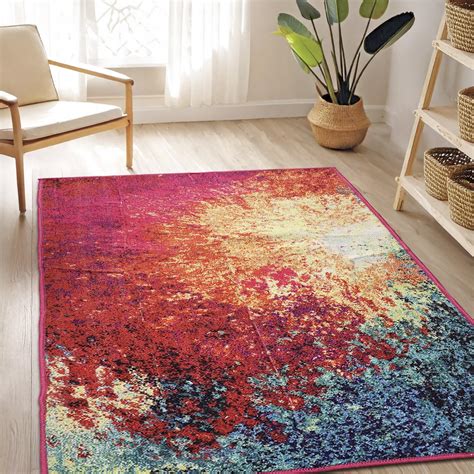 Buy Status Contract Boho Rugs For Living Room|(4X6Ft) Polyester 3D ...