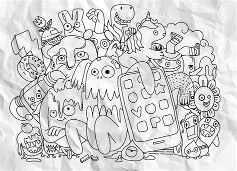 Groupe de monstres mignons, ensemble de monstres mignons drôles ...