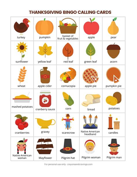 Printable Thanksgiving Bingo Game Free Thanksgiving Bingo Cards Fall
