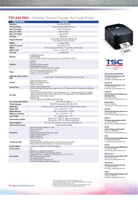 TSC Barcode Printers - TSC TE210 Barcode Printer Trader - Retailer from ...