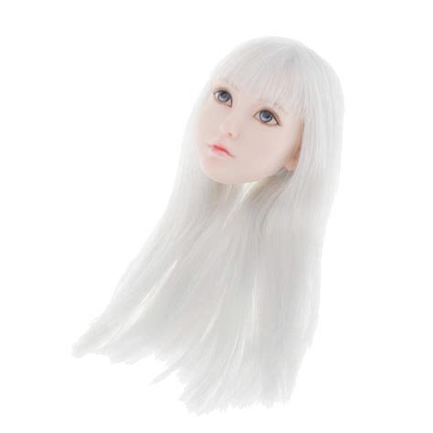 Buy LoveinDIY 1/6 Female Head Dedicated Head Parts Head Model with Long ...