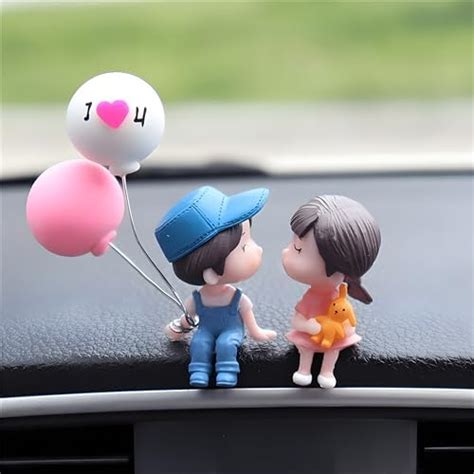 JIALTO Car Dashboard Accessories Cute Cartoon Couples Plastic Action ...