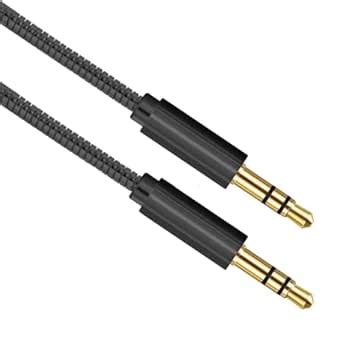 jixik 3.5 mm Jack Audio Cable 3.5mm Male to Male Stereo Stainless Steel ...