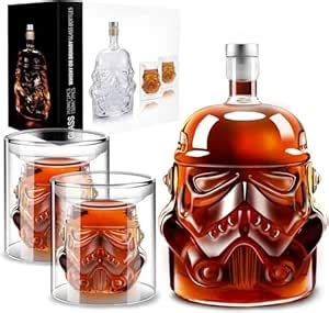 Melbify Brucelle Whiskey Decanter (750 ml) Set with 2 Glasses(150 ml ...
