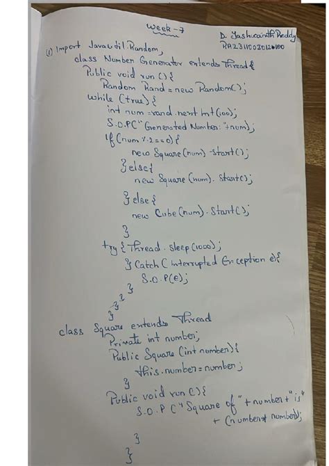 Week 7 Multithreading Concepts and Exercises - APP D by Yashwanth Reddy ...