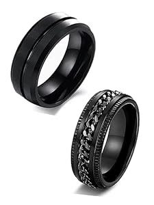 MEENAZ Rings for Men Combo Boys Boyfriend gents friends Blue Ring for ...