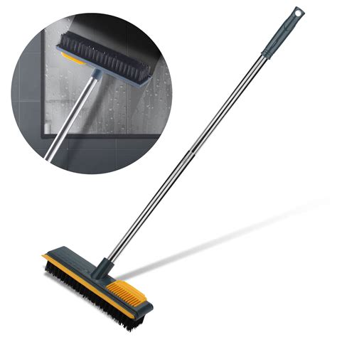 EEEkit 44.5" Floor Scrub Cleaning Brush with Telescopic Long Handle ...