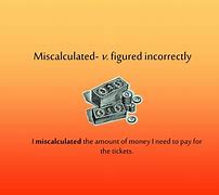 Image result for miscalculated