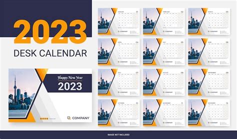 Modernes Design 2023 Kalender Design, Tischkalendervorlage für das neue ...