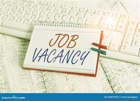 Handwriting Text Writing Job Vacancy. Concept Meaning Job that No One ...