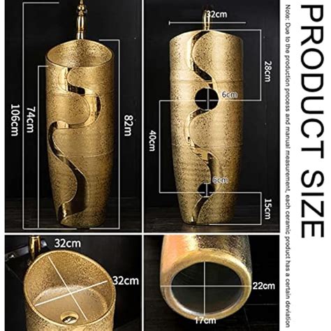 Sink set Pedestal Sink 12X12 Gold Modern Ceramic India | Ubuy