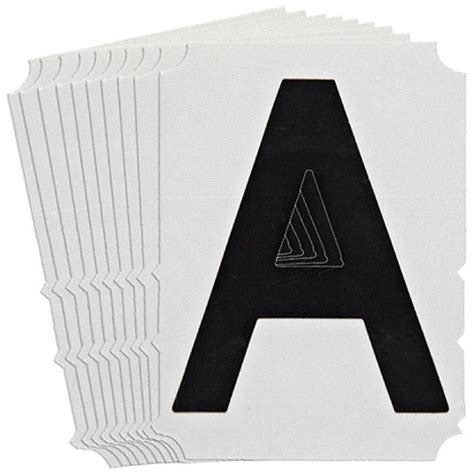 6 in Character Ht, Indoor/Outdoor, Letter Label - 800NV2|5180P-A - Grainger