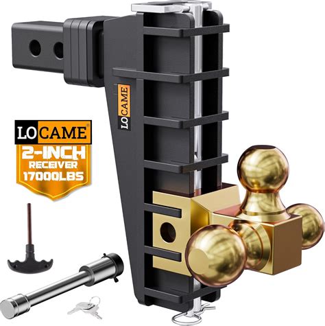 Amazon.com: LOCAME Adjustable Trailer Hitch, Tri-Ball(1-7/8'', 2'', 2-5 ...