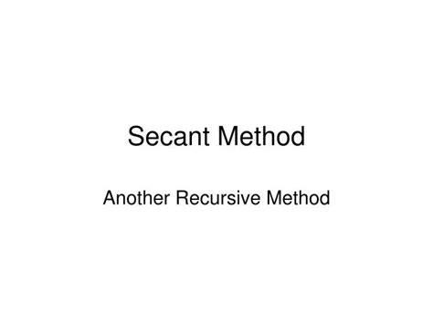 Examples of Secant Method 的图像结果