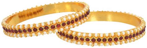 Buy Authentic Bharatanatyam Bangles Online | Golden Collections