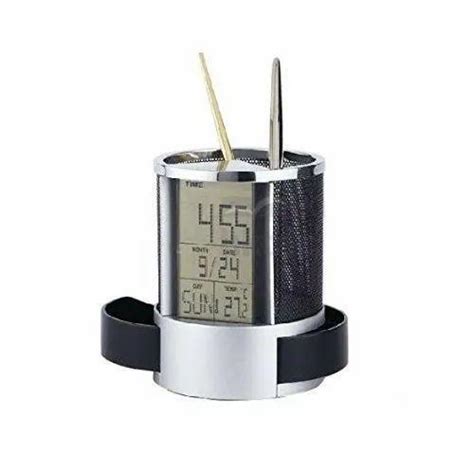 Pen Holder Drawer - Multifunctional Pen Holder with Digital LCD Alarm ...