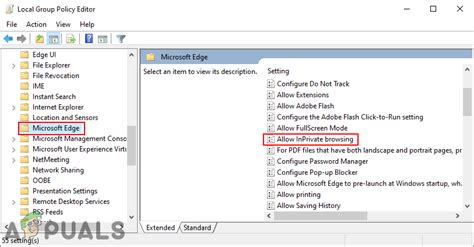 Image result for Disable InPrivate Browsing Edge