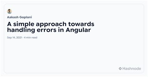 Error Handling in Angular