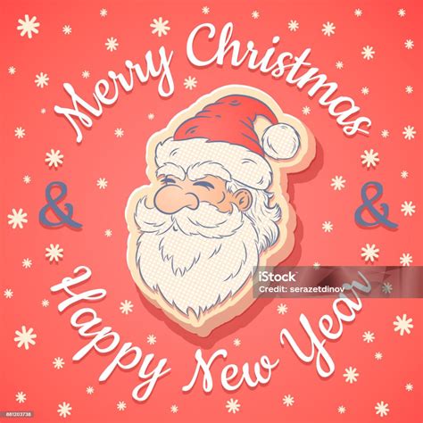 Lambang Retro Dengan Santa Claus Ilustrasi Stok - Unduh Gambar Sekarang ...