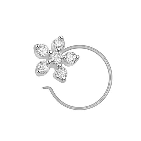 Buy Ciemme 18Kt Gold Diamond Nose Pin Ring at Amazon.in