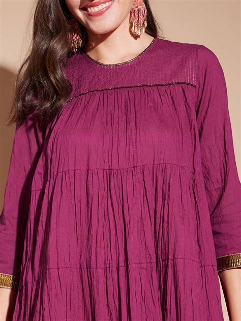 BuyPink Cotton Solid A Online | Pink Fort