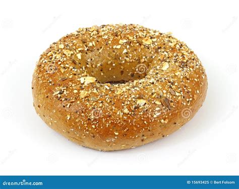 Whole grain wheat bagel stock image. Image of delicious - 15693425