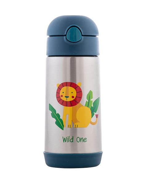 Stephen Joseph Stainless Steel Straw Sipper-With Easy to Open Button ...