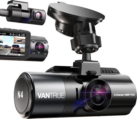 Vantrue N4 3 Channel Dash Cam, 4K+1080P Dual Channel, 1440P Front 1080P ...