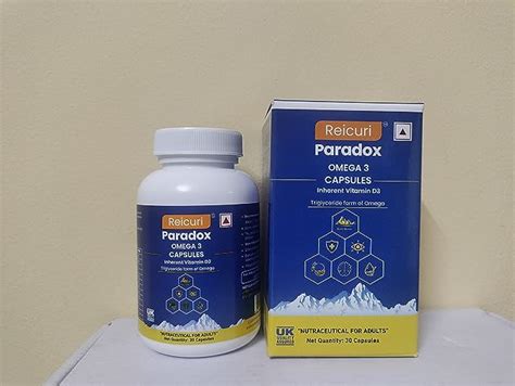 Reicuri Paradox Omega 3 Capsules inherent Vitamin D3 |Salmon Fish Oil ...