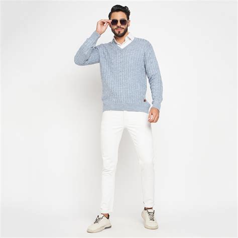 Duke Stardust Men Full Sleeve V Neck Sweater (SDS2046)