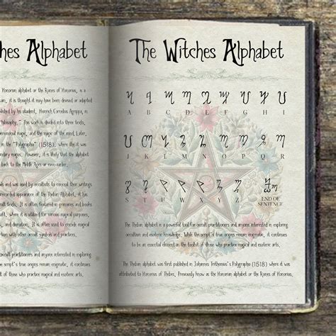 Theban Alphabet Printable, Witches Script, Digital Download, Pagan ...